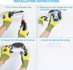 TORCHSTAR 5CCT 4 Inch Slim LED Recessed Lighting with Junction Box, Dimmable 10W Ultra-Thin Recessed Light, 2700K3000K3500K4000K5000K Selectable, 700LM LED Downlight, ETL & Energy Star, Pack of 6