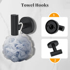 Matte Black Bathroom Hardware Accessories Set 5-Piece Towel Bar Set Includes 23.6in Towel Bar Toilet Paper Holder with Shelf,Towel Holder Set for Bathroom Stainless Steel Wall-Mounted