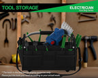 Tool Tote Bag 16 Inch, Carrying Tool Bag, Portable Empty Electrician, Gardening Tool Box Organizer, Convenient Storage and Access Tools, Steel Handle, Waterproof Structure