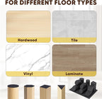 BALEINE 300PCS Felt Furniture Pads, Multi-Size Felt Pads for Chair Legs, Tables, Beds, Scratch-Reducing Floor Protectors for Hardwood Floors, Tile, Vinyl, and Laminate (300PCS, Black)