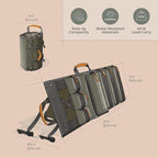 Heavy Duty Roll Up Tool Bag Organizer w/Kickstand for Upright Visibility & Easy Access, 7 Pockets w/Zippers, Multiple Carrying & Hanging Handles, Magnetic & Elastic Organizers, Adjustable Strap