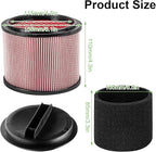 2 Pack Vacmaster Filter Replacement Compatible with Vacmaster VF408, VF410P, Wet/Dry Vac Beast VFB511B 0201 and Cleva Industrial VF408B, for Jobsite and Floor Vacs, for Vacmaster Attachments