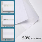 SmartWings Motorized Zebra Shades Work with HomeKit, Alexa, Google Home, 60% Blackout Light Filtering Day Night Sheer Blinds, Privacy Light Control, for Home/Office, Customized, White