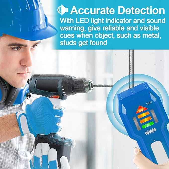 Stud Finder Wall Scanner Wood and Metal Detector Sensor for 3/4 inch Thickness Wall (ST102-Blue)