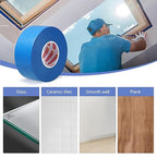 5 Rolls Blue Painters Tape 1.42In × 55Yd Wide Blue Masking Tape, Washi Tape for Wall Painting Automotive Window Trim Crafts Multi-Surface