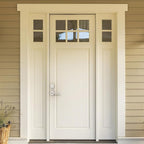 Amerdeco Front Door Lock Set with Double Cylinder Deadbolt, Exterior Entry Door Lever, Heavy Duty Entry Door Locksets for Left or Right Hand Exterior Door（Satin Nickel 2 Pack）