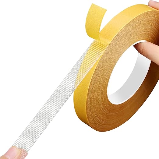 Double Sided Tape Heavy Duty,0.39" X 66 Ft,Strong Carpet Tape with Fiberglass Mesh,Super Sticky Clear Two Sided Tape for Mounting Crafts,Carpet,Picture,Wallpaper,Balloon
