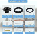 Toilet Wax Ring Replacement Kit，Premium Toilet Seal and Gasket Replacement，Toilet Flange Repair Kit Include Hardware Nuts, Washer, Bolts and Bolt Caps
