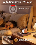 SWEETFULL Coffee Mug Warmer – 36W Coffee Cup Warmer for Desk with Smart Display & Auto Shut-Off, Candle Warmer, Electric Cup Warmer for Coffee, Milk and Tea, for Women & Men (Wood)