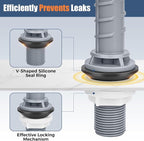 Universal Toilet Flusher Replacement Kit, Water-Saving & Height Adjustable Fill Valve, 2-Inch Flapper, Toilet Handle Lever, Quiet & Anti-Siphon Toilet Repair Kit Inside Tank (Red, 2-Pack)