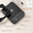 Coffee Mug Warmer & Mug Set for Desk, 36W Mug Warmer with Temperature Display, 1-12H Timer & 6 Temperature Settings, Fast Heating, Auto Shut Off, Smart Coffee Cup Warmer for Coffee (Black Set)