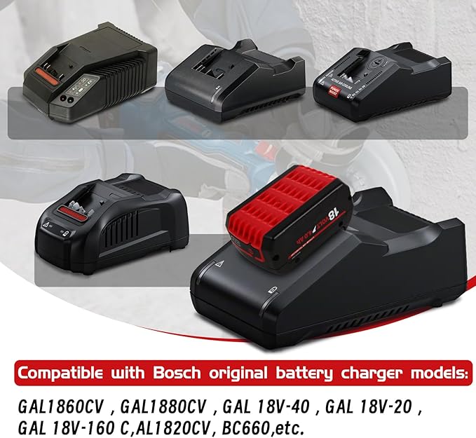 BAT609 Battery, 18V 4.0Ah Li-ion Battery Replace for Bosch 18V Cordless Power Tools Extended Batteries Rechargeable