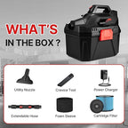 Shop-Vac 2 Gallon 20V Cordless Wet/Dry Vacuum, Portable 3-in-1 Vac with Blower Function, Integrated Battery and Charger Included, Ideal for Garage, Workshop, Car & Jobsite, 5430082