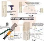 1/8 inch T316 Stainless Steel Adjustable Angle Single-Screw Cable Railing Kit/Hardware for Wood Posts，Marine Grade (2 Pairs)
