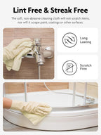 Fantasticlean Microfiber Cleaning Cloth Roll -30 Pack, Tear Away Microfiber Towels, 12" x 12", Reusable, Washable, Scratch Free, Ultra Absorbent Dishcloth for Car, Home Supplies, Pet, Kitchen (Beige)