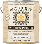 Retique It Wood'n Primer - Paint it then stain it - Stainable Wood Fiber Paint (Light Wood, X-Large)