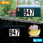 Reflective Number Stickers, 4 Sets 2 Inch Vinyl Waterproof Black Mailbox Numbers for Outside, Strong Self-adhesive House Numbers Decals for Mailbox Door Signs Trucks