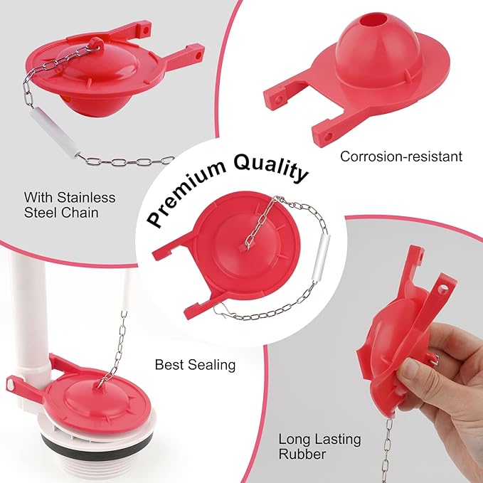 Hibbent 3 Pack Large 3-Inch Toilet Flapper Replacement Compatible with TOTO flapper Model G-Max, THU138S, THU175S and THU331S- Oversized Sealing and Easy to Install