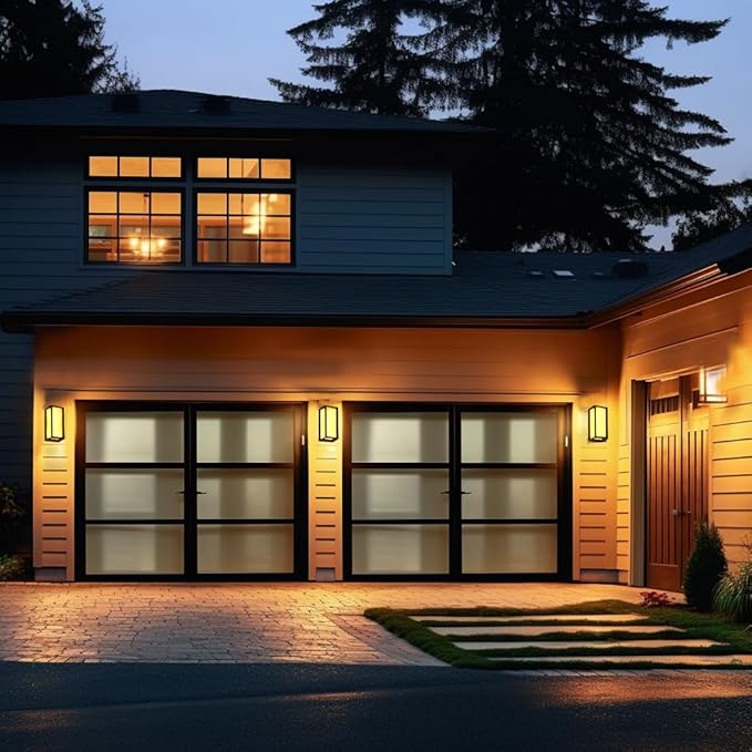 Outdoor Wall Sconce Lights, Square LED Porch Lights Outdoor 18W 3000K 4000K 5000K 3 Color Changeable,Exterior Outside Wall Lights for House Doorway,Carriage