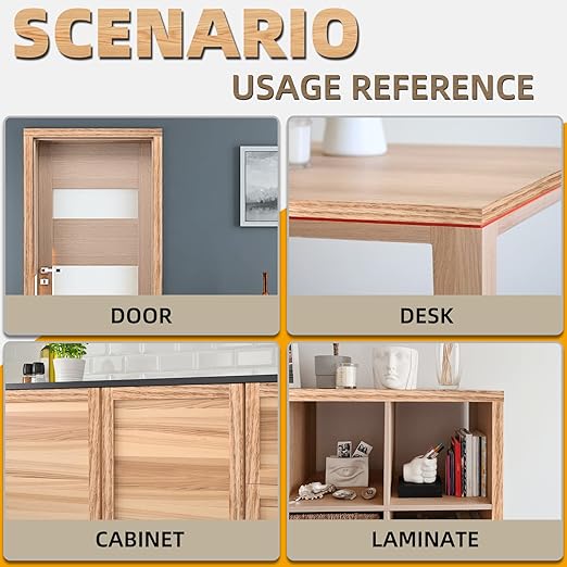 GSCIT Club Red Oak Edge Banding, 1/2 inch x 10ft roll of Veneer Edge Banding -Pre-glued Flexible, Real Wood Tape Banding for Cabinet Repair Furniture Restoration