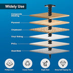 160Pcs #8 Modified Truss Head Wood Screws Assortment Kit, Stainless Steel 410 Quick Metal,Black Zinc Plated,Self Tapping Screws, 6 Sizes (1/2", 3/4", 1", 1-1/4", 1-1/2", 2")