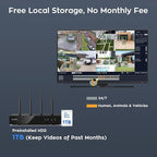 [2-in-1 CAM] XMARTO 16CH Security Camera System Outdoor Wireless, 10pcs 2-in-1 Cameras, 16CH 4K Long Range WiFi 6 Surveillance DVR NVR Kit, Pan Tilt Zoom 4MP QHD Home CCTV Camera Set w. 1TB Hard Disk