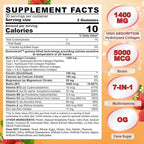 Sugar Free Hydrolyzed Collagen Peptides Gummies for Women, Multi Hydrolyzed Collagen Type I II III V X Supplement w/Keratin Calcium Magnesium for Hair, Skin & Nails, Healthy Joints, Anti-Aging, 60cts