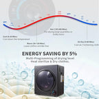 CTT 3.5 cu.ft Portable Dryer for Apartments,1500W Compact Dryer with 4 Drying Modes,120V Electric Dryers for Laundry, Apartments, RVs, Dorms, Black