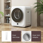 Auertech 1.5 Cu.Ft Portable Clothes Dryer, 850 W Front Load Electric Dryer Machine with Stainless Steel Drum, Simple Control Knob, Compact Tumble Dryer for Laundry Apartment, Dorm, RV, White