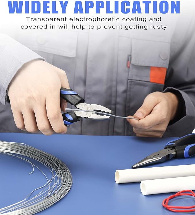 6-Inch Linesman Pliers with heavy Duty Nickel Chromium Steel Construction