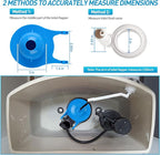 Toilet Flapper Replacement Kit - Premium Silicone Toilet Flusher Replacement Kit with Steel Chain, Universal American Standard Toilet Stopper Flapper 3 Inch, Fits for Various Toilet Types, Blue,1PCS