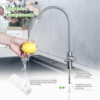 Drinking Water Faucet,RO Faucet Fits Most Reverse Osmosis and Water Filtration System for Kitchen SUS304 Stainless Bar Sink Faucet Brushed Nickel Non-Air Gap