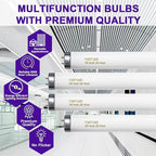 T12 Fluorescent Tube Light Bulb 20 Watt Daylight, F20T12/D Replacement for 79042 F20T12/SUN/ECO F20T12/D/ECO 273284 F20T12/D/ALTO 1100 Lumen G13 Base, 24 Inch 4 Count