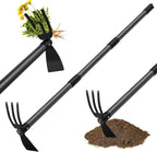 Hoe Garden Tool,45 Inch Long Garden Hoe and Cultivator, Garden Hand Tiller with Long Handle,Heavy Duty Garden Tools Hoe Cultivator for Gardening,Weeding, Tilling,Lossening Soil,Planting