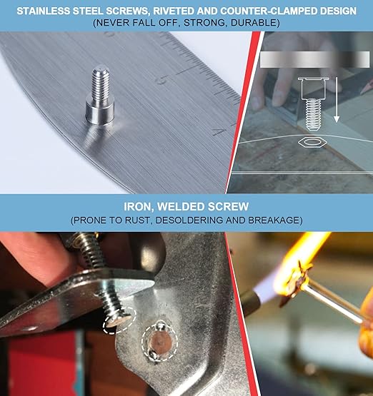 Stair Tread Template Tool - Stair Tread Gauge, Stair Tread Jig, Adjustable 7.67" to 49" in Length, Stair Tread Measuring Tool Suite for Stairs, Risers, Partitions, Shelf Scribe Layout