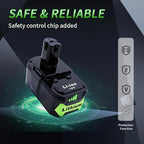 2 Packs 6.0Ah High Capacity Replacement for Ryobi 18v Battery P108 P104 P105 P102 P103 P122 P109 Li-ION Compatible with Ryobi 18V ONE+ System Cordless Power Tools and Charger