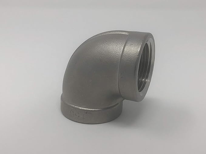 1 1/4" 316 Stainless Steel 150# Threaded 90 Degree Elbow Pipe Fitting