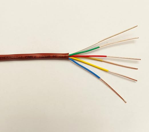 18/6 250ft Thermostat Doorbell HAVC Heating Control Cable Wire, 100% Solid Copper Conductors CL2 ETL Listed, UV Resistant RoHS for Indoor/Outdoor Low Voltage Applications Use,Brown