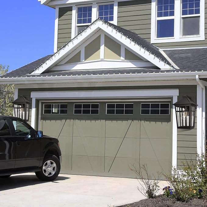 Darkaway Outdoor Sconce Lights Wall Light Fixtures, 14inch Large Porch Light Outdoor Wall Anti-Rust Waterproof Aluminum with Glass Exterior Light Fixture for Patio Yard Doorway Garage (Large, Black)