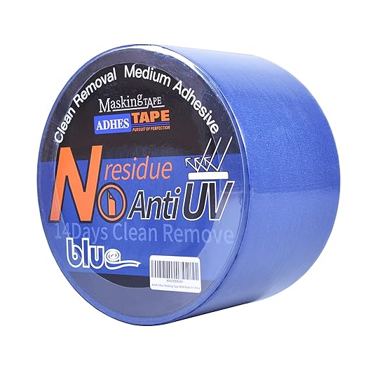 ADHES Blue Painters Tape, 2.83 inches x 60Yards, Masking Tape for Painting, Paint Tape No Residue Outdoor Anti UV Multi Surface Use