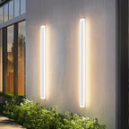 Outdoor Lights 2 Pack,Modern Outdoor Wall Light Fixture Long Strip White LED Wall Sconces IP65 Anti Rust Warm Light 3000K Exterior Wall Mount Lights for Entrance, Hallway, Garage, Porch