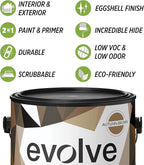EVOLVE Paint & Primer: Environment-friendly, Low Sheen with One-coat Coverage for Interior & Exterior surfaces (Autumn Brown, 5-Gallon)