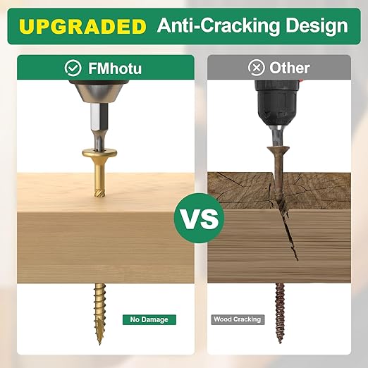 8 Inch Heavy-Duty Outdoor Deck Screws, 50Pcs Star Drive Decking Wood Screws, Rust Resistant Timber Screws for Timber/Log/Landscaping Wood (#14 x 8 Tan)