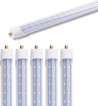 6-Pack 6FT 40W T8 LED Tube Light FA8 Single Pin Base Daylight White 6000k with Bright Dual-Row LED Chips 6 Foot LED Bulbs to Replace T8 T10 T12 Fluorescent Light, ETL Listed