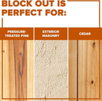 INSL-X Block Out Acrylic Exterior Wood Stain Blocking Primer, White, 1 Gallon