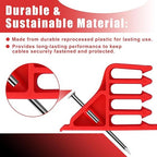 200Pcs Cable Stackers, Cable Staples Clips with Steel Nails, Electrical Wire stackers,Insulated Cord Staples Multi Cable Wire Clips for Suitable Most Cables