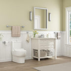 Suyar Bathroom Hardware Set Brushed Nickel, 304 Stainless Steel Bathroom Accessories 4 Pieces, Include Robe Hook, Toilet Paper Holder, Hand Towel Holder, Towel Bar, Wall Mount