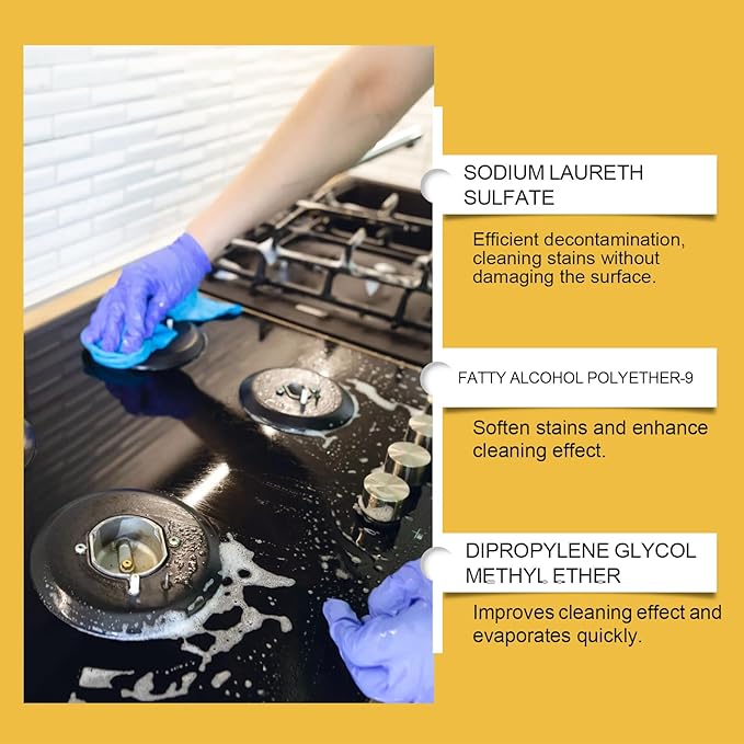 Greasy Dirt Clean Spray, Degreaser Cleaner Heavy Duty, Kitchen Cleaner, All Purpose Stain Removal Cleaners, Oven And Grill Cleaners Clean Up Kitchen Oil Stains(2, pc-120ml)