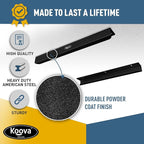 Koova Heavy-Duty Overhead Garage Storage Rack for 4 Bins. Adjustable Width, 160lb Capacity. DIY Safe Ceiling Mount, Easy Install. Fits 27-Gallon Totes. USA Made Pro-Grade Steel. Space Saving Organizer