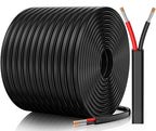 14 Gauge Wire, 14 AWG 2 Conductor Electrical Wire, Flexible/Oxygen-Free Tinned Copper/Stranded PVC 14/2 Cord for Automotive, Marine, LED Strips, Solar, RV, Lighting (200FT)